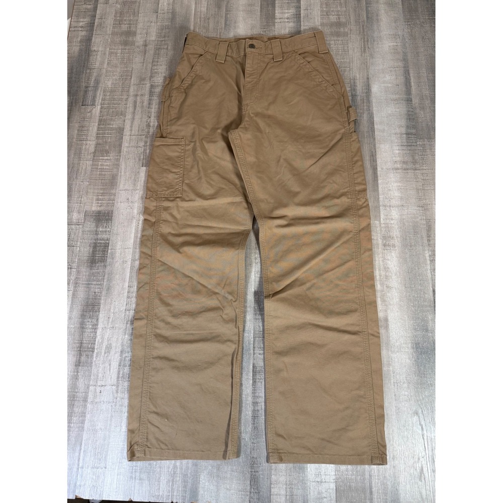 Vtg Carhartt Mens B151 DKH Original Dungaree Fit Canvas Work Pants Brown 30x30